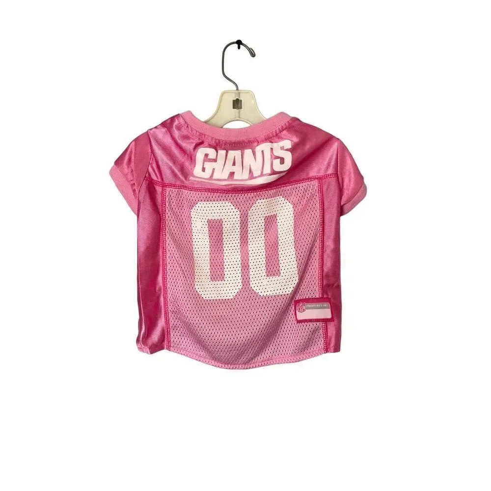 Pet First New York Giants pink dog jersey size medium￼